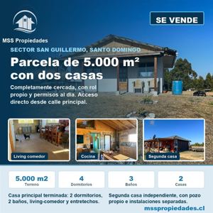 Parcela en Venta en Sector San Guillermo, Maitenlahue, comuna de Santo Domingo, Valparaíso, Santo Domingo, foto 1